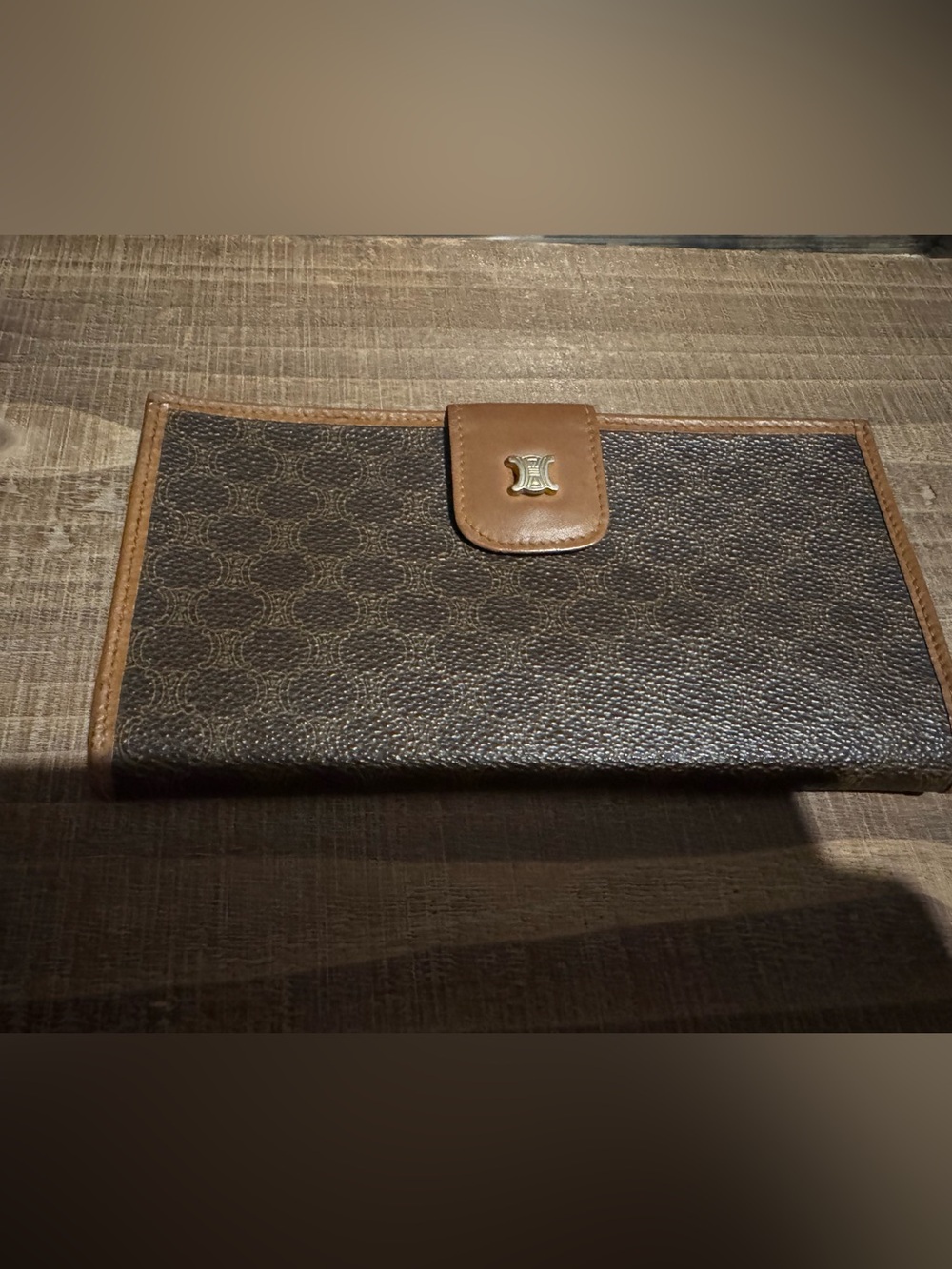 Vintage Celine Macadam Triomphe Long Wallet Made in Italy